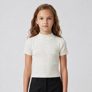 Футболка со стразами для девочки Jol Shine 10-11 лет LR35-01-0 фото